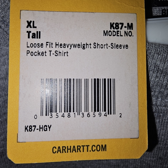 Carhartt Men's Gray XL Loose T-Shirt - Picture 4 of 6